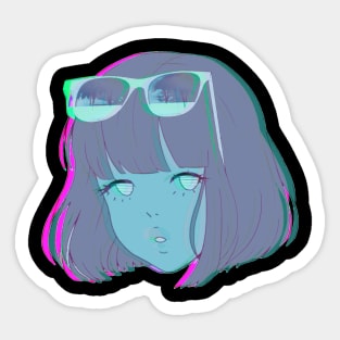 Vaporwave Glitch Edgy Alt Aesthetic Sticker